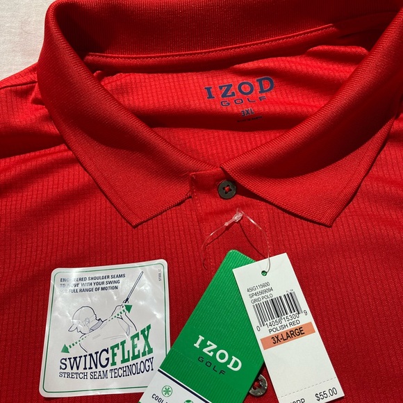 Men’s Izod Golf Swing Flex Polo shirt! Size 3X, NWT! $55.00! - Picture 4 of 6